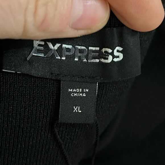 NWT Express Black Ruffle Sleeve Midi Dress - Size XL - Picture 4 of 6